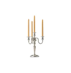 Match Silver|Candles|4-Flame Candelabra