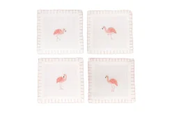 Francesca Miranda Place Settings & Linens|Flamingo Cocktail Napkin, Set of 4