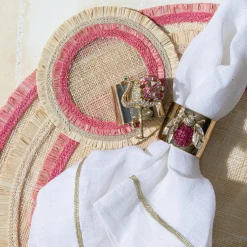 Joanna Buchanan Place Settings & Linens|Flamingo Napkin Rings, Set of Two