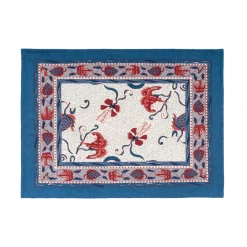 Couleur Nature Place Settings & Linens|Fleur Des Indes Mats in Blue & Red, Set of 6