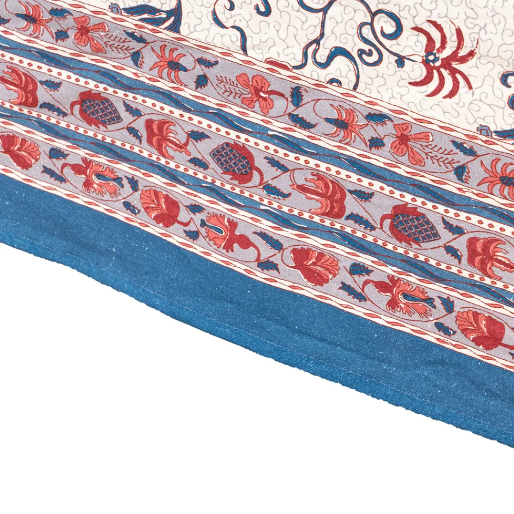 Couleur Nature Place Settings & Linens|Fleur Des Indes Tablecloth in Blue & Red
