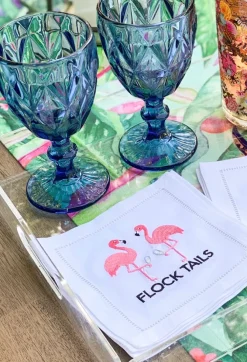 August Morgan Place Settings & Linens|Flock Tails Cocktail Napkins, Set of 4