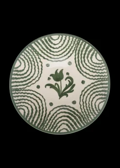 Late Afternoon Dinnerware|Flor Very Large Green Serving Bowl