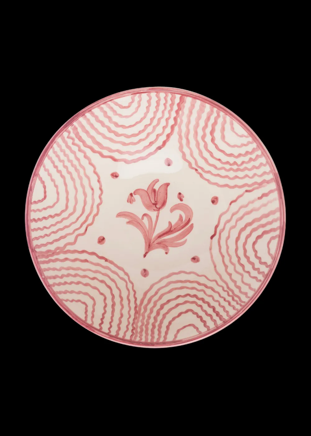 Late Afternoon Dinnerware|Flor Very Large Pink Serving Bowl