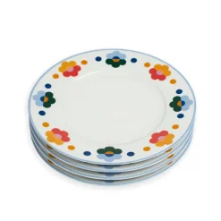 Misette Dinnerware|Floral Dinner Plates, Set of 4