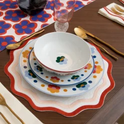 Misette Dinnerware|Floral Dinner Plates, Set of 4