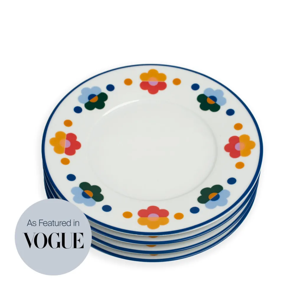 Misette Dinnerware|Floral Salad Plates, Set of 4