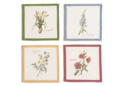 Nadia & Co Place Settings & Linens|Flore Cocktal Napkins, Set of 4