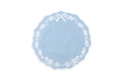Loulou La Dune Place Settings & Linens|Florence Placemat and Napkin Set in Dusty Blue, OTM Exclusive