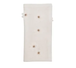 Kim Seybert Place Settings & Linens|Florette Napkin in White & Natural, Set of 4