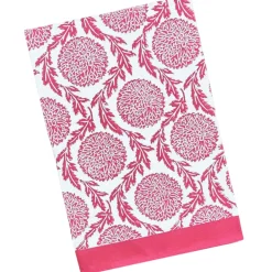 Flying Sheep Country Place Settings & Linens|Flower and Vine Red Tablecloth