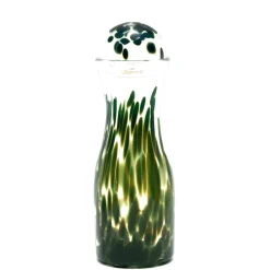 Paul Arnhold Glass Glassware|Forest Green Transparent Spotted Carafe