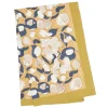 Couleur Nature Place Settings & Linens|Forest Harves Tea Towels in Mustard & Blue, Set of 3