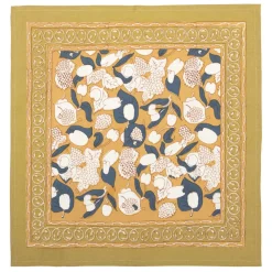 Couleur Nature Place Settings & Linens|Forest Harvest Napkins Mustard & Blue, Set of 6