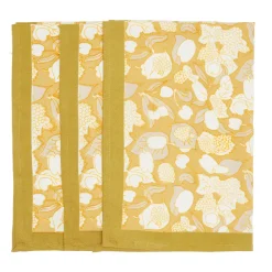 Couleur Nature Place Settings & Linens|Forest Harvest Tea Towels in Grey & Mustard, Set of 3