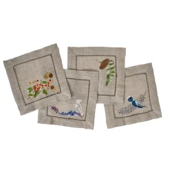 Juliska Place Settings & Linens|Forest Walk Cocktail Napkin Assorted in Multi, Set of 4