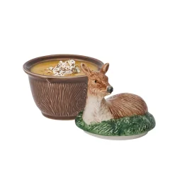Juliska Dinnerware|Forest Walk Deer Bowl with Lid in Multi