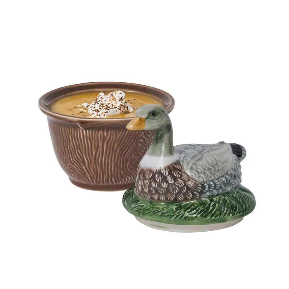 Juliska Dinnerware|Forest Walk Duck Bowl with Lid in Multi