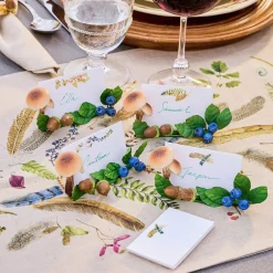 Juliska Place Settings & Linens|Forest Walk Mushroom & Acorn Place Card Holder in Multi, Set of 4
