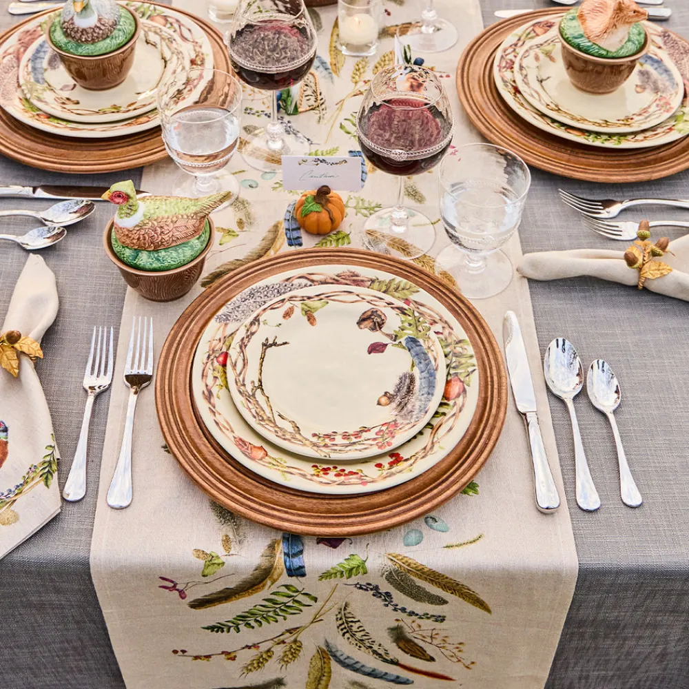 Juliska Dinnerware|Forest Walk Party Plate in Café Au Lait, Set of 4