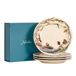 Juliska Dinnerware|Forest Walk Party Plate in Café Au Lait, Set of 4