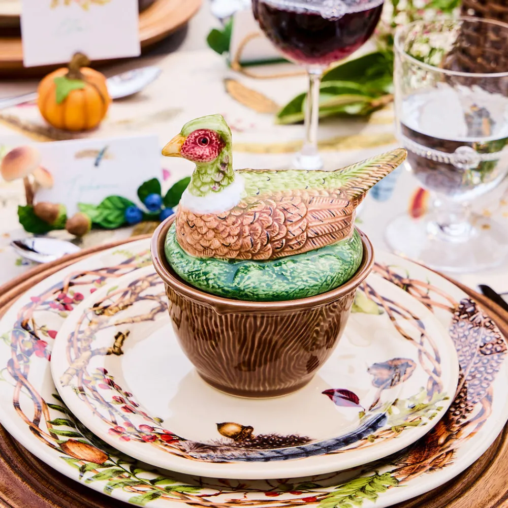 Juliska Dinnerware|Forest Walk Pheasant Bowl with Lid in Multi