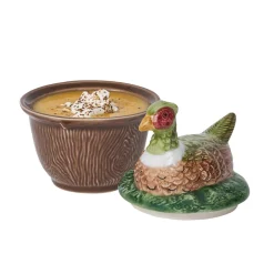 Juliska Dinnerware|Forest Walk Pheasant Bowl with Lid in Multi