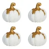 Juliska Place Settings & Linens|Forest Walk Pumpkin Place Card Holder in Gold, Set of 4
