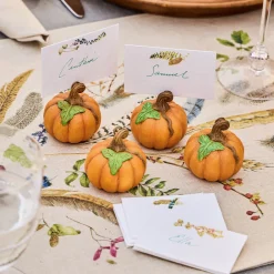 Juliska Place Settings & Linens|Forest Walk Pumpkin Place Card Holder in Multi, Set of 4