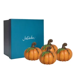 Juliska Place Settings & Linens|Forest Walk Pumpkin Place Card Holder in Multi, Set of 4