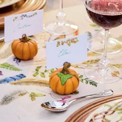 Juliska Place Settings & Linens|Forest Walk Pumpkin Place Card Holder in Multi, Set of 4