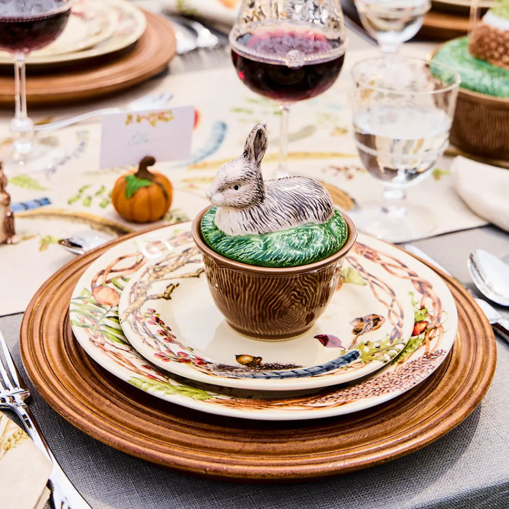 Juliska Dinnerware|Forest Walk Rabbit Bowl with Lid in Multi