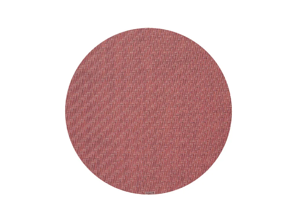 Chilewich Place Settings & Linens|Foxtail Round Placemat in Raspberry