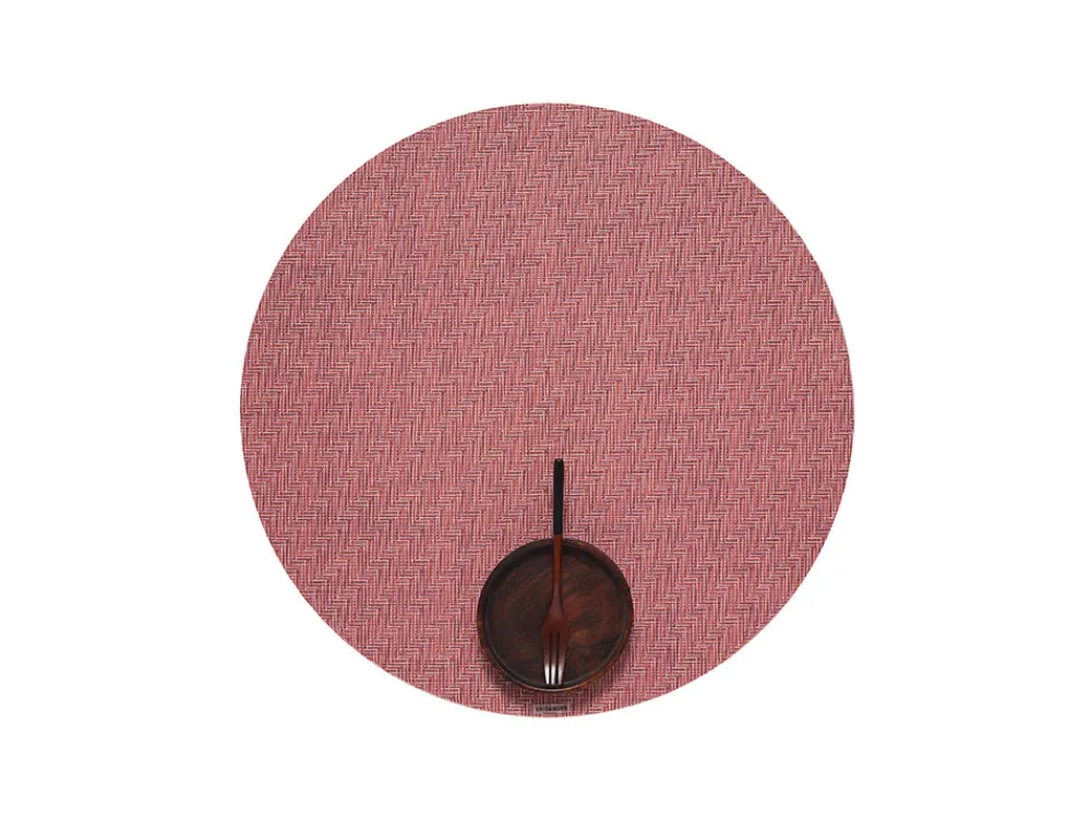 Chilewich Place Settings & Linens|Foxtail Round Placemat in Raspberry