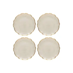Costa Nova Dinnerware|Francesca Collection Charger Plates in Gold, Set of 6