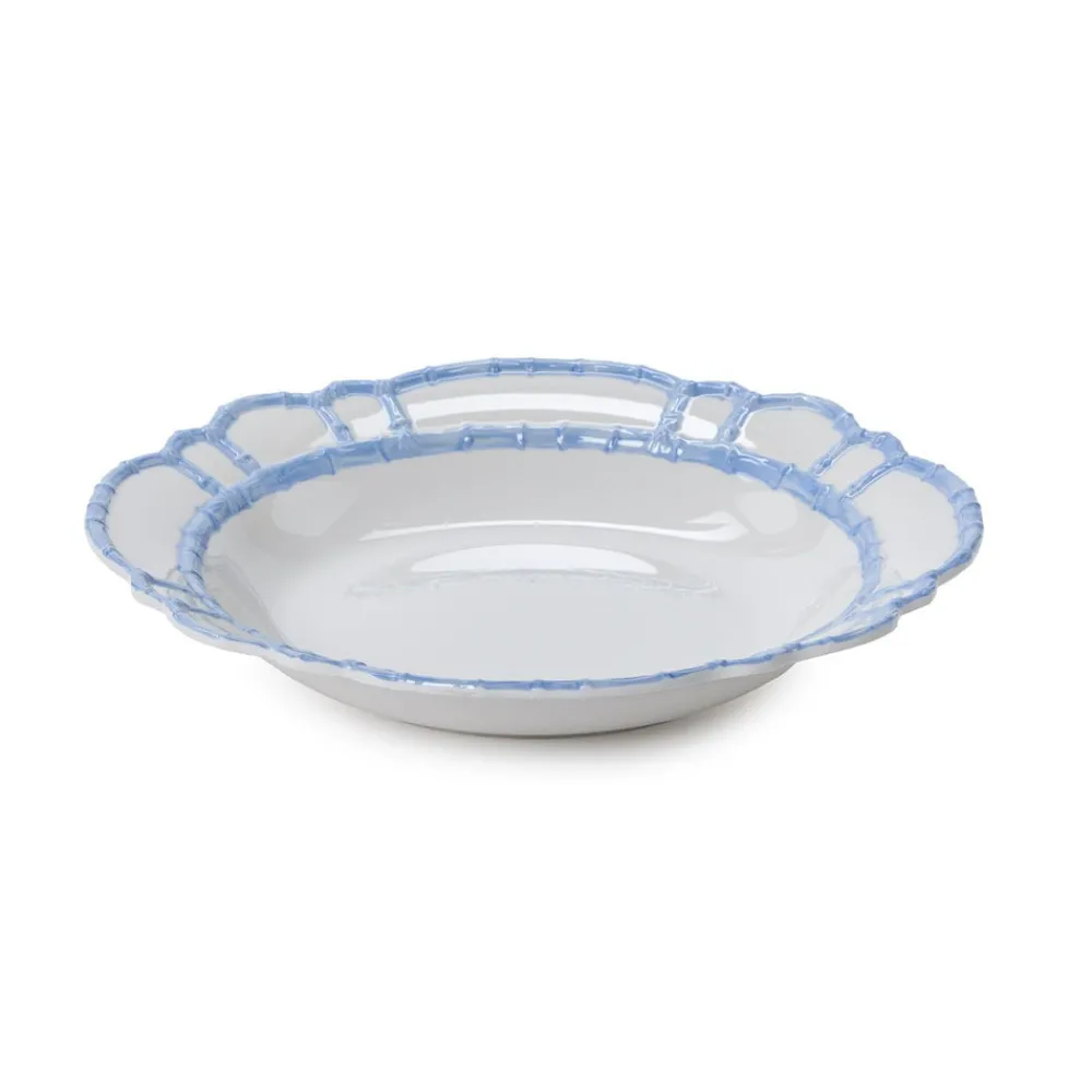 Two's Company Dinnerware|French Blue Bamboo Touch Bowl