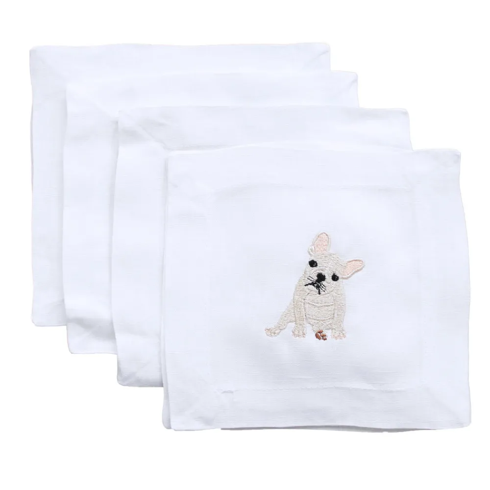 Lettermade Place Settings & Linens|French Bulldog Cocktail Napkins