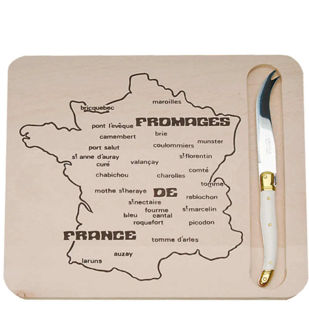 Jean Dubost Laguiole Flatware|French Map Cheese Board Knife