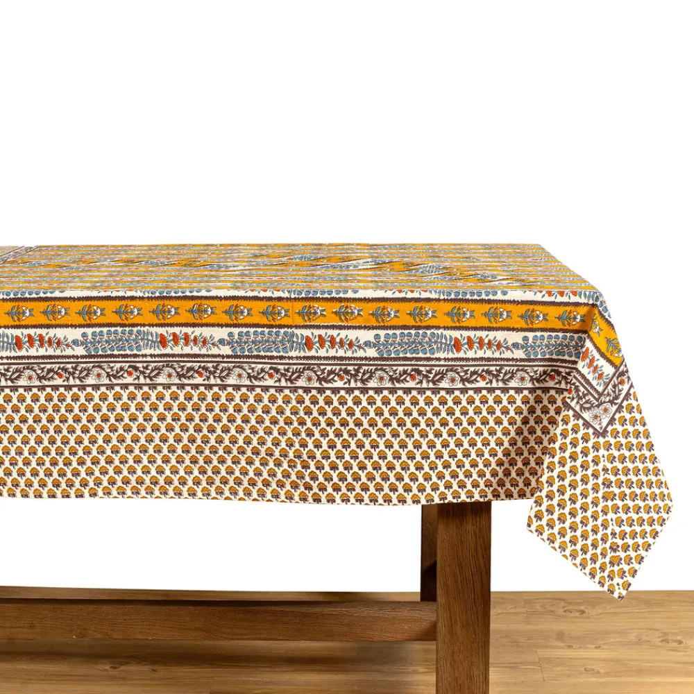 Couleur Nature Place Settings & Linens|French Tablecloth Avignon Dijon & Blue