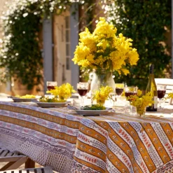 Couleur Nature Place Settings & Linens|French Tablecloth Avignon Dijon & Blue