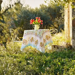 Couleur Nature Place Settings & Linens|French Tablecloth Fraises des Bois Bleu