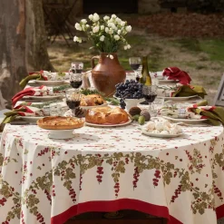 Couleur Nature Place Settings & Linens|French Tablecloth Gooseberry