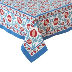 Couleur Nature Place Settings & Linens|French Tablecloth Grenadine Red & Blue