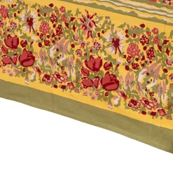 Couleur Nature Place Settings & Linens|French Tablecloth Jardin Red & Green