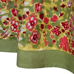Couleur Nature Place Settings & Linens|French Tablecloth Jardin Red & Green