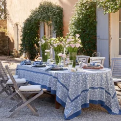 Couleur Nature Place Settings & Linens|French Tablecloth Meadows Bleu