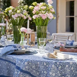 Couleur Nature Place Settings & Linens|French Tablecloth Meadows Bleu