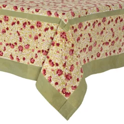 Couleur Nature Place Settings & Linens|French Tablecloth Meadows Red & Green