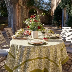 Couleur Nature Place Settings & Linens|French Tablecloth Meadows Vert