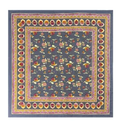 Couleur Nature Place Settings & Linens|French Tablecloth Pansy Red & Grey